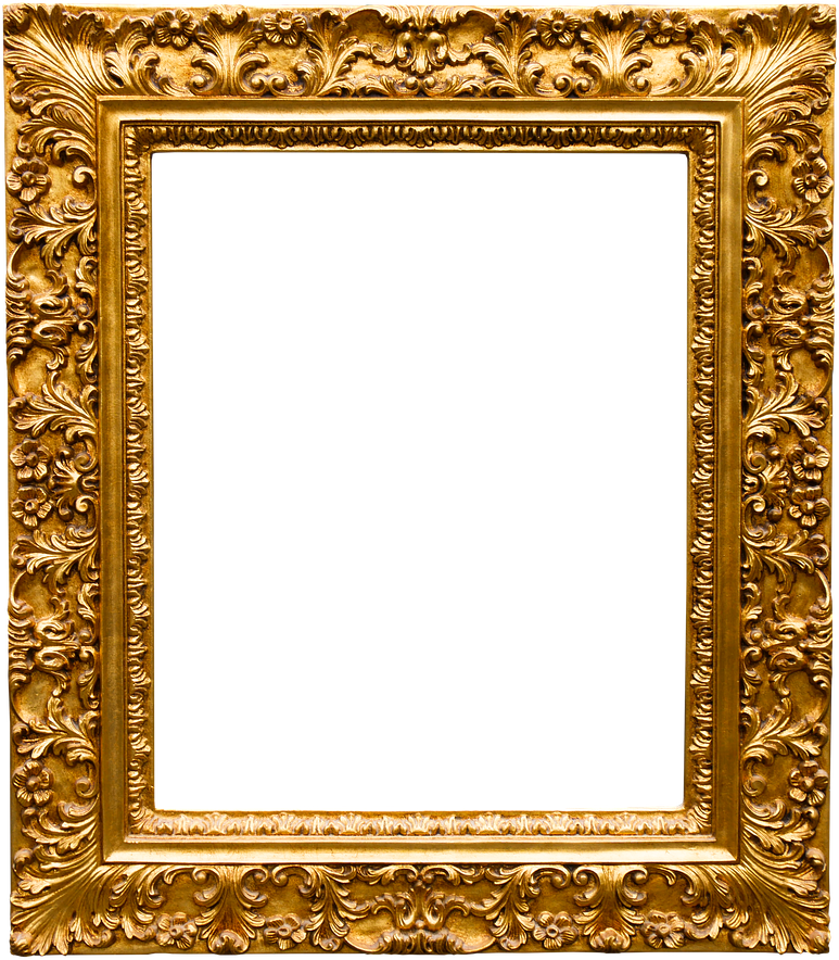Ornate gold picture frame