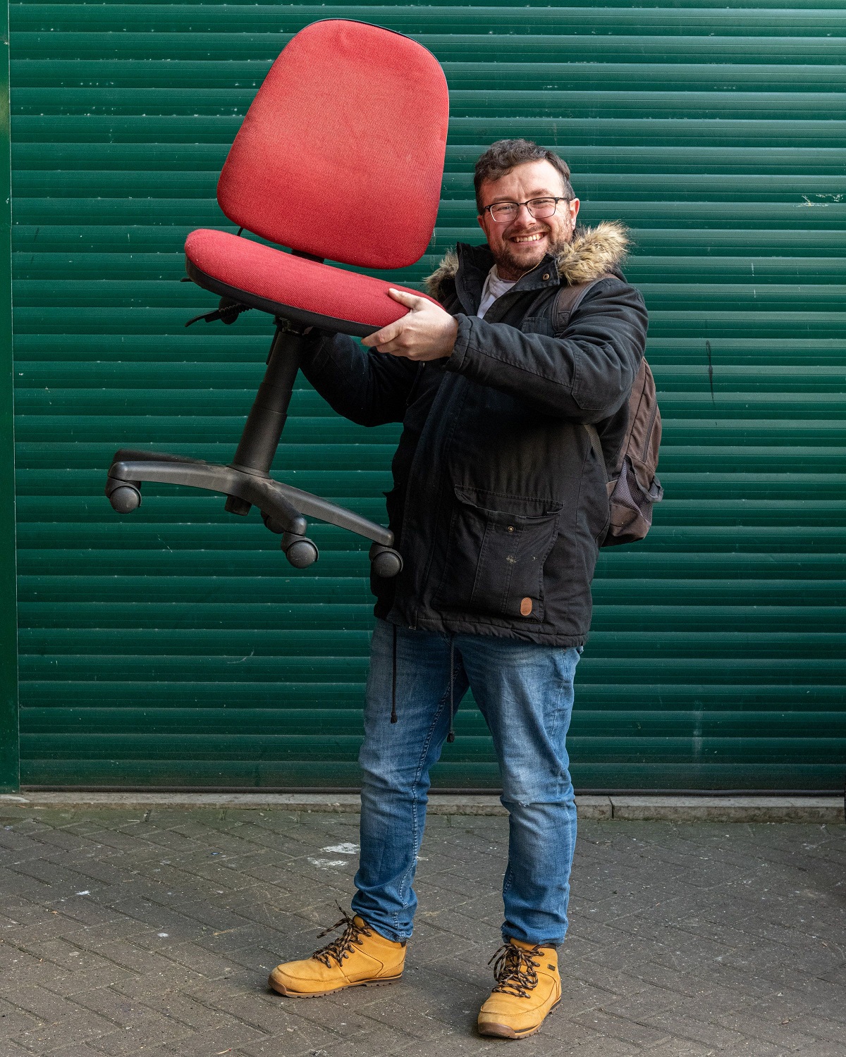 Picture of a real freegler, looking happy. Photo by Alex Bamford.