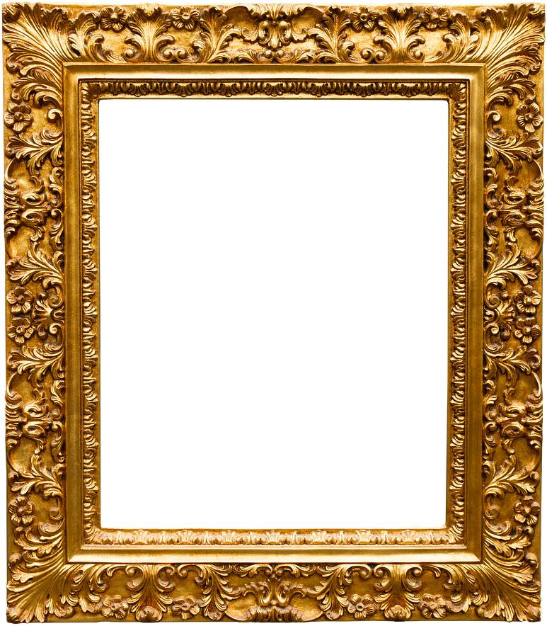 Ornate gold picture frame. Image courtesy of https://pixabay.com/users/avantrend-321510/
